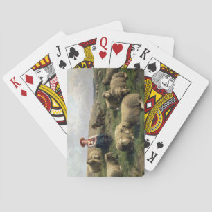 Shepherdess with Sheep in a Landscape Playing Cards