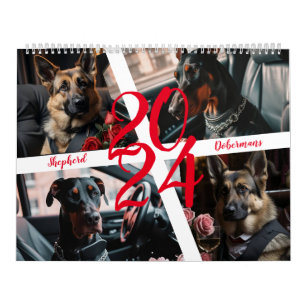 Shepherds and Dobermans. 2024  Calendar