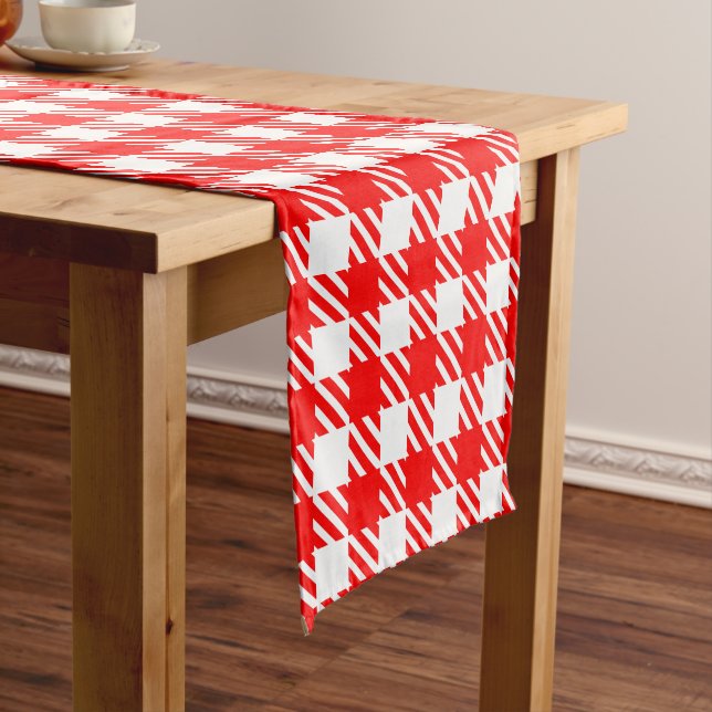 Shepherd's Check, stripe, Customise, Change colour Short Table Runner (In Situ)