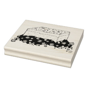 Shepherd's Cottage Meat Pie English British Food Rubber Stamp