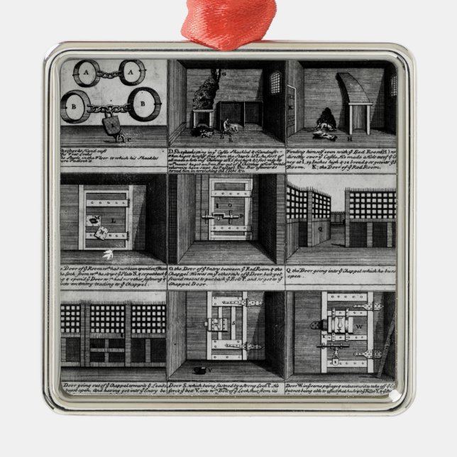 Shepherd's escape form Newgate Prison Metal Tree Decoration (Front)