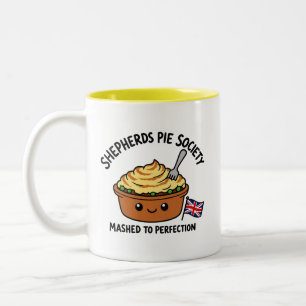Shepherds Pie Society Cartoon Two-Tone Coffee Mug