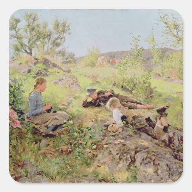 Shepherds, Tatoy, 1883 Square Sticker (Front)