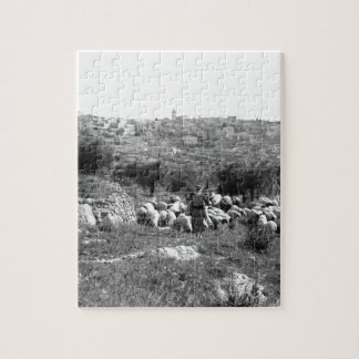 Shepherds tending flocks near Bethlehem Jigsaw Puzzle