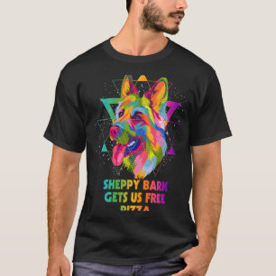 Sheppy Bark Gets Us Free Pizza German Shepherd Hum T-Shirt