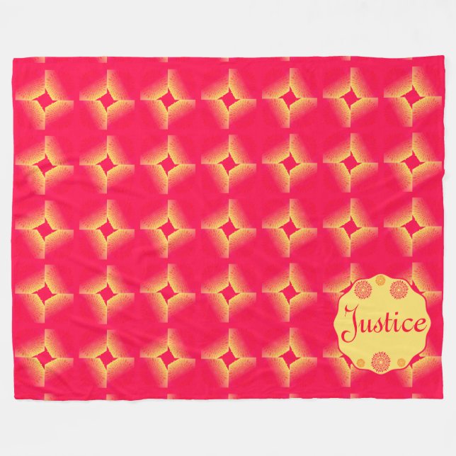 Sherbert Flowers Customise name Blanket (Front (Horizontal))