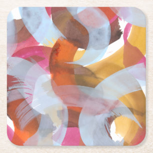 Sherbert I Square Paper Coaster