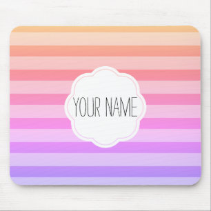 Sherbet Rainbow Dream Custom Name Mouse Pad