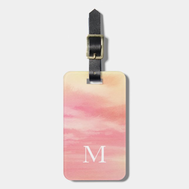 'Sherbet Sky' Abstract Luggage Tag (Front Vertical)
