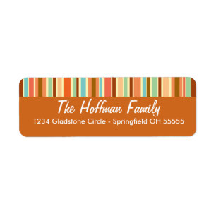 Sherbet Stripes Return Address Label