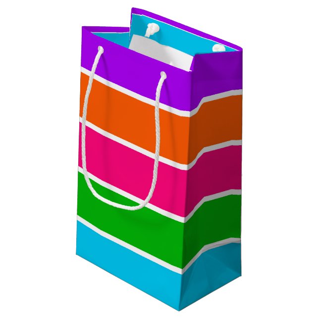 Sherbet Stripes  Small Gift Bag (Back Angled)
