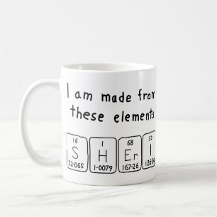 Sheri periodic table name mug