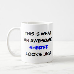 sheriff, awesome coffee mug