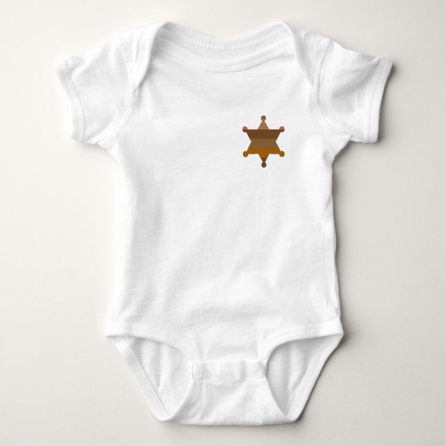 sheriff badge baby bodysuit (Front)