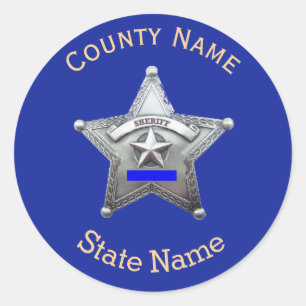 Sheriff Badge Custom Round Sticker