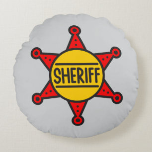 Sheriff Badge Round Cushion