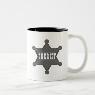 Sheriff Badge Two-Tone Coffee Mug