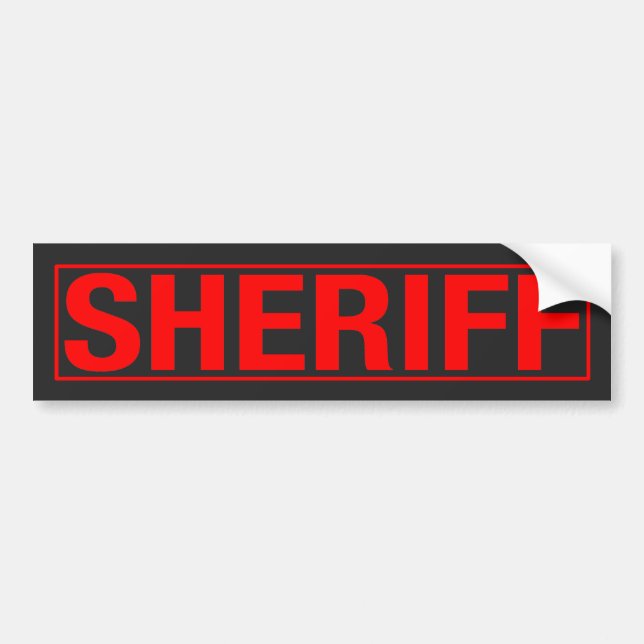 "SHERIFF" BUMPER STICKER (Front)