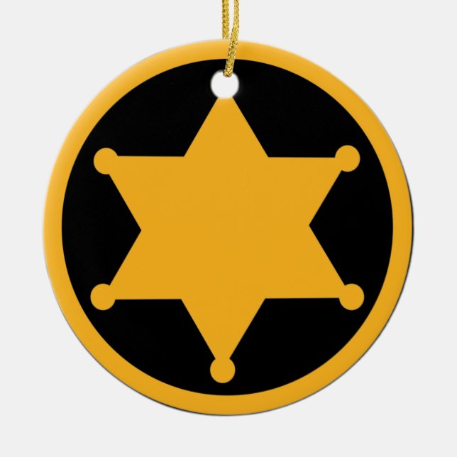 Sheriff Ceramic Ornament (Front)