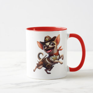 Sheriff Chihuahua of the Wild West with his star. Mug