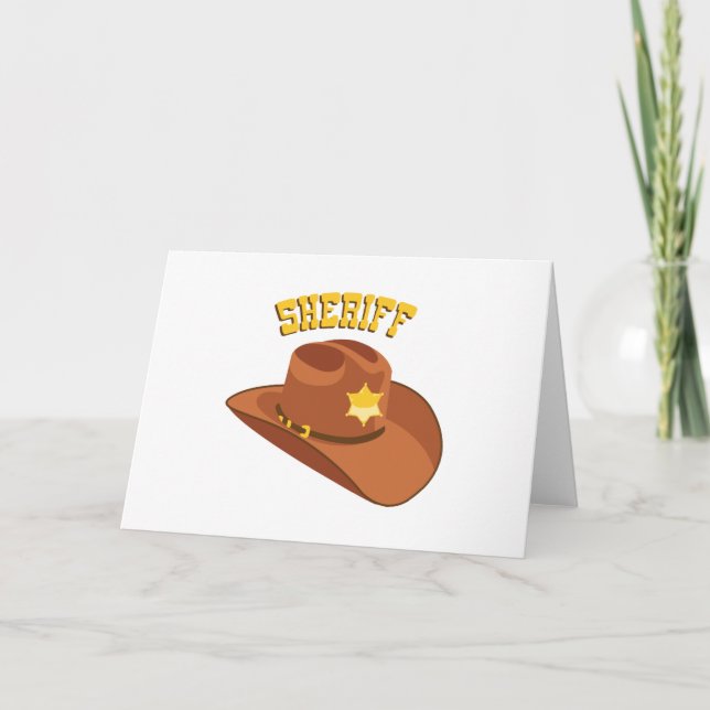 Sheriff Cowboy Hat Card (Front)