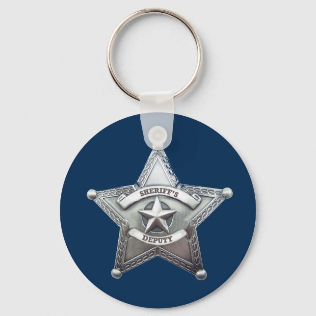 Sheriff Deputy Badge Key Ring (Front)