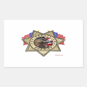 Sheriff Deputy Badge Rectangular Sticker