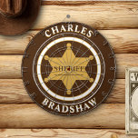 Sheriff Emblem Dartboard<br><div class="desc">The Sheriff Emblem Dart Board is a great way to show your support and have fun doing it. Easy to customise with your name and initial. Customise to match your style using the Edit Design button.</div>