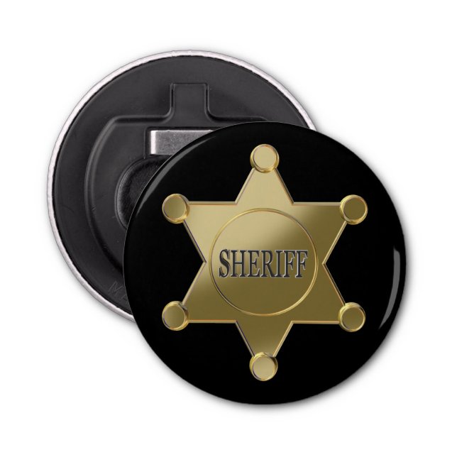 Sheriff golden star bottle opener (Front)