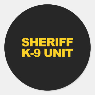 Sheriff K-9 Unit Front Back Print Law Enforcet Classic Round Sticker