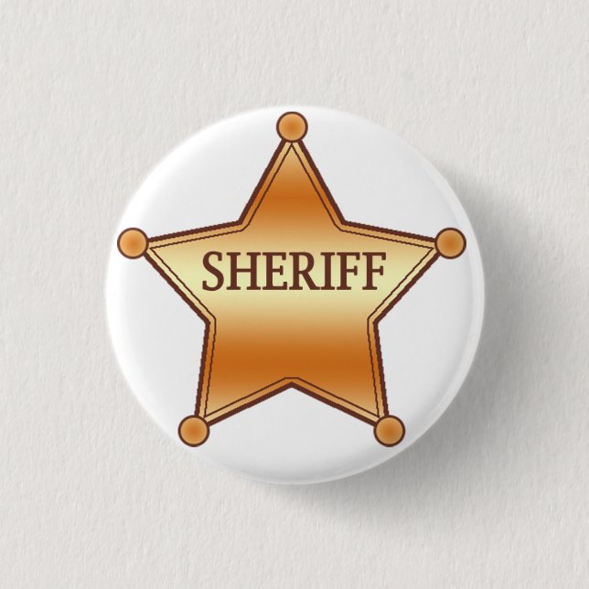 Sheriff plaque 3 cm round badge (Front)