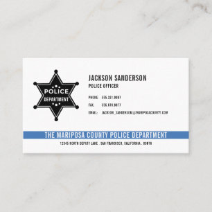 Sheriff Police Department Law Enforcement Logo Business Card