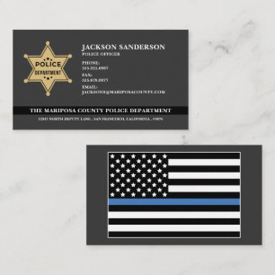 Sheriff Police Department Law Enforcement Logo Business Card