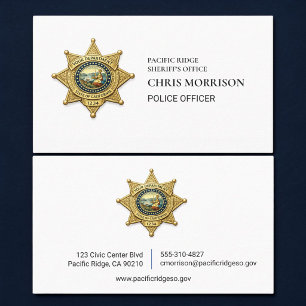Sheriff Police Officer Logo Business Card