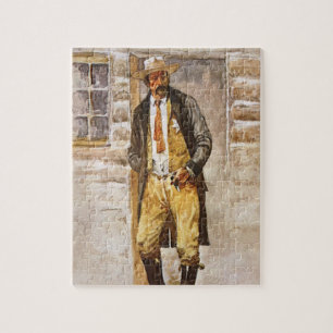 Sheriff Portrait by Seltzer, Vintage West Cowboy Jigsaw Puzzle