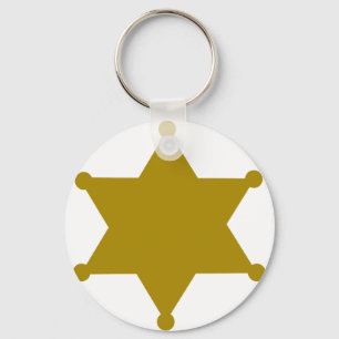 Sheriff star key ring