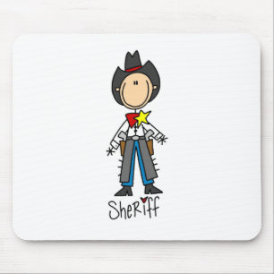 Sheriff Stick Figure Mousepad