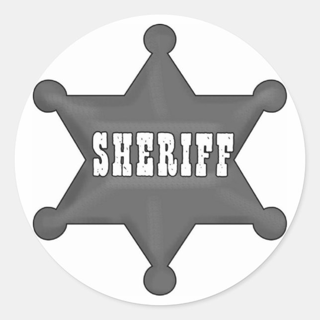 Sheriff Sticker for kids (Front)