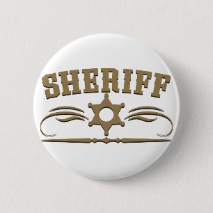 Sheriff Western Style 6 Cm Round Badge