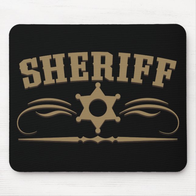 Sheriff Western Style Mouse Pad (Front)