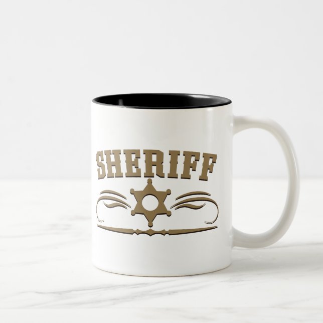 Sheriff Western Style Two-Tone Coffee Mug (Right)