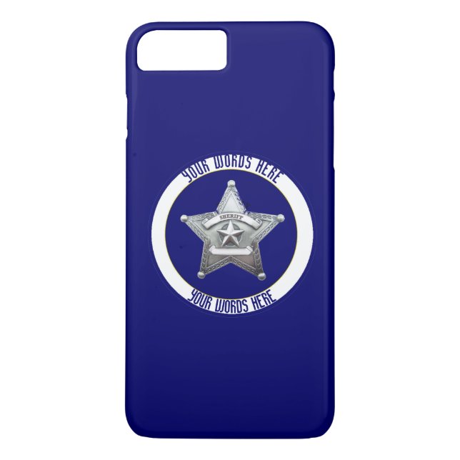 Sheriff's Badge Universal Custom Case-Mate iPhone Case (Back)