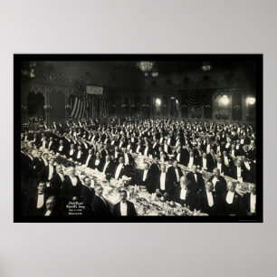 Sheriff's Jury Delmonico's Dinner Photo 1906 Poster