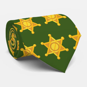 Sheriffstern sheriff law officer star tie