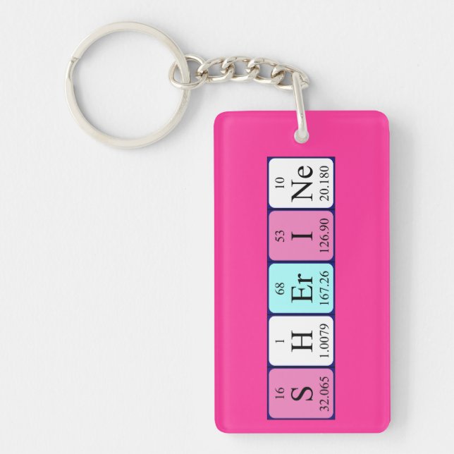 Sherine periodic table name keyring (Front)