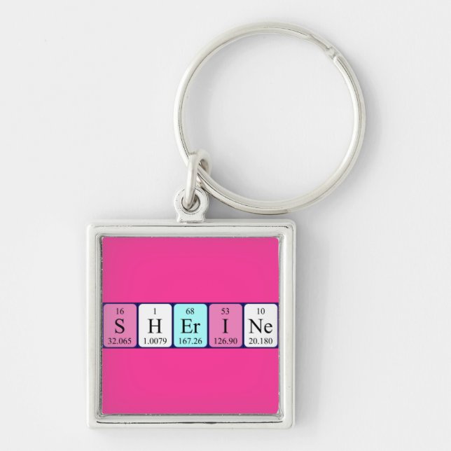 Sherine periodic table name keyring (Front)