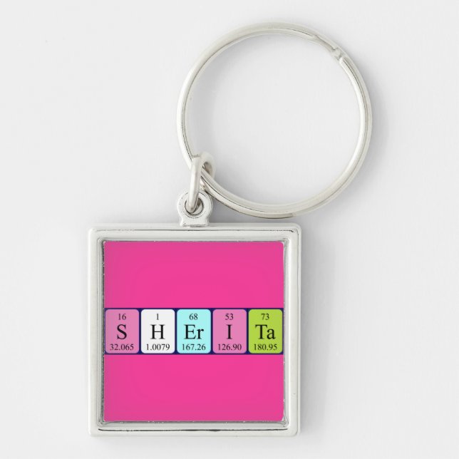 Sherita periodic table name keyring (Front)