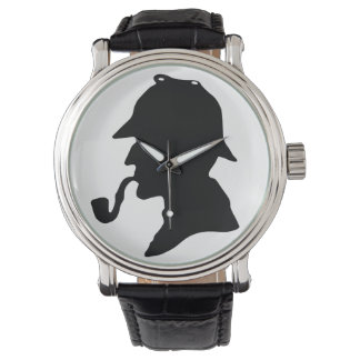 Sherlock Holmes Silhouette Wrist Watch