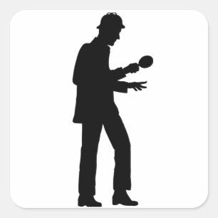 Sherlock Holmes Square Sticker