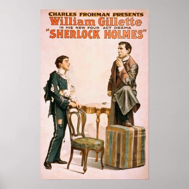 Sherlock Holmes Theatrical Play Poster #3 (Front)